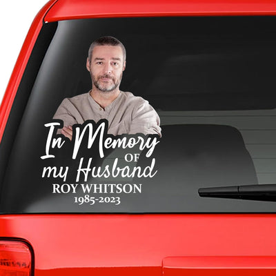 Custom In Loving Memory Sticker Personal Memory Decal Car : in memory of my husband