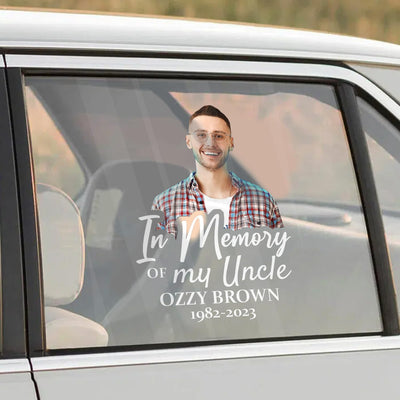 Custom In Memorial Sticker Personal Memory Decal Car :  in memory of my Uncle