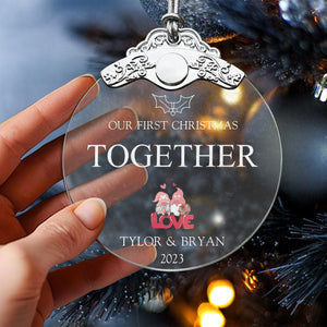 First Christmas Together Glass Ornaments: Elegant Holiday Keepsakes for Newlyweds 2024 - A43