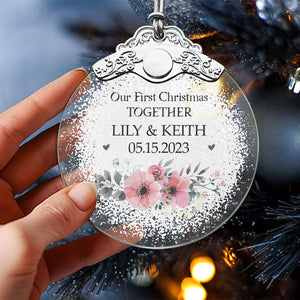 First Christmas Together Glass Ornaments: Elegant Holiday Keepsakes for Newlyweds 2024 - A36