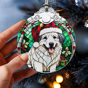 Christmas Dog Stained Glass Ornament | Unique Holiday Gift for Dog Lovers | Irish Wolfhound (Copy)