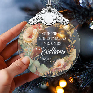 First Christmas Married Glass Ornaments: Elegant Holiday Keepsakes for Newlyweds 2024 - A04