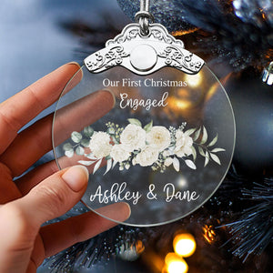 First Christmas Married Glass Ornaments: Elegant Holiday Keepsakes for Newlyweds 2024 - A10