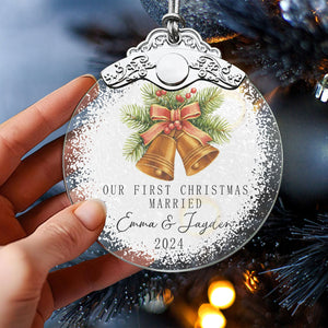 First Christmas Married Glass Ornaments: Elegant Holiday Keepsakes for Newlyweds 2024 - A03