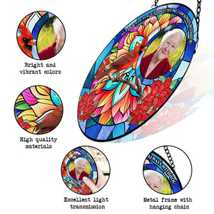 Memorial Stained Glass Suncatcher, Memorial Suncatcher for Windows Stained Glass : Although you cannot see me, I Am always with you