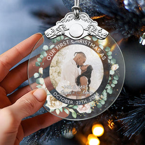 First Christmas Married Glass Ornaments: Elegant Holiday Keepsakes for Newlyweds 2024 - A29