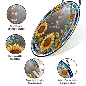 Sunflower Stained Glass Suncatcher : your are my sunshine