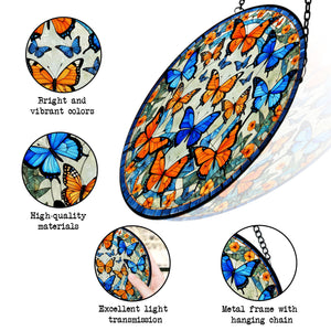 Butterfly Stained Glass Suncatcher, Butterfly Suncatchers for Windows Stained Glass A02