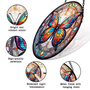 Butterfly Stained Glass Suncatcher, Butterfly Suncatchers for Windows Stained Glass