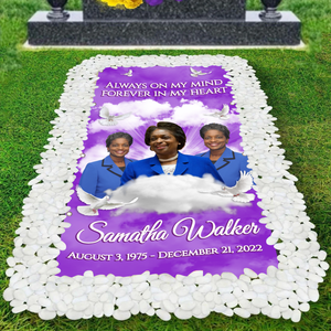 Personalized Memorial Grave Blanket, Custom Memorial Grave Blanket : always in my mind, Forever in my heart