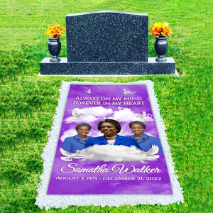 Personalized Memorial Grave Blanket, Custom Memorial Grave Blanket : always in my mind, Forever in my heart