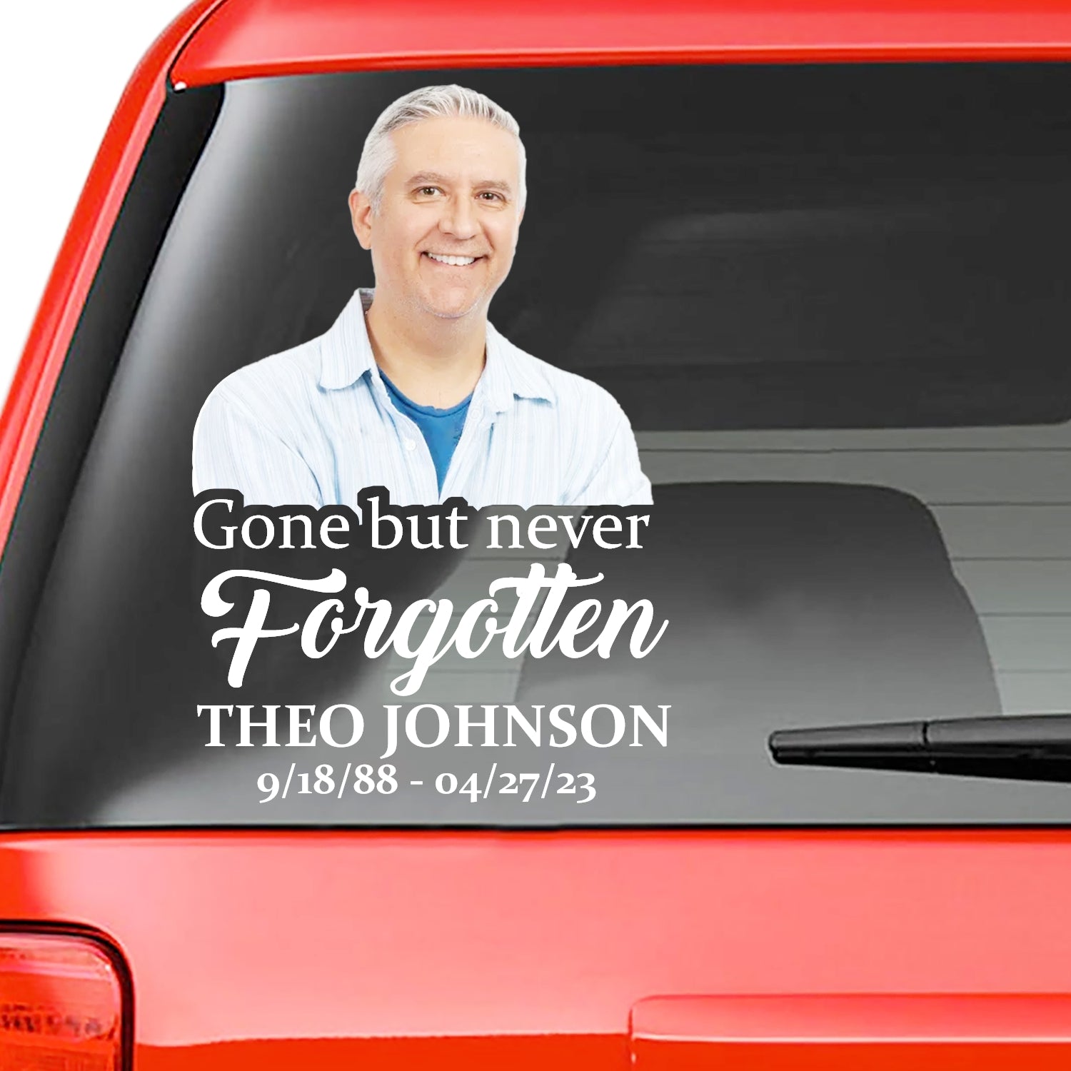Custom In Loving Memory Sticker, Personalized Memorial Decal Car : Gone But Never Forgotten