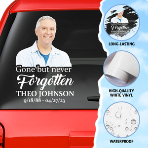 Custom In Loving Memory Sticker, Personalized Memorial Decal Car : Gone But Never Forgotten