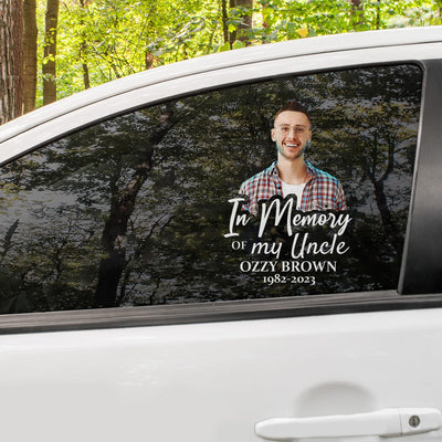 Custom In Memorial Sticker Personal Memory Decal Car :  in memory of my Uncle