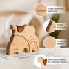 Custom Elephant Dad Wooden Puzzle Father’s Day, Personalized Elephant Wooden Engraved Wooden Animal Family Puzzle