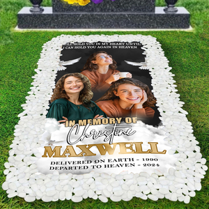 Custom Memorial Grave Blanket :  In memory of