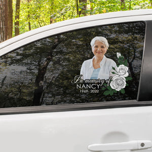 Custom In Loving Memory Sticker, Memorial Decal Car Rose White : in memory of