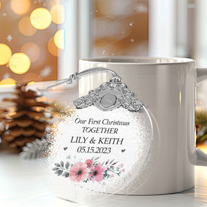 First Christmas Together Glass Ornaments: Elegant Holiday Keepsakes for Newlyweds 2024 - A36