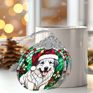 Christmas Dog Stained Glass Ornament | Unique Holiday Gift for Dog Lovers | Irish Wolfhound (Copy)