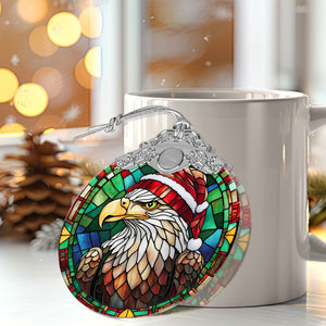 Eagle Stained Glass Christmas Glass Ornament, Elegant Holiday Décor for Your Tree, Glass Ornament christmas 2024