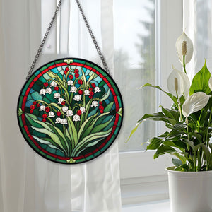 Lily of the valley Stained Glass Suncatcher, Lily of the valley Suncatcher for Windows Stained Glass