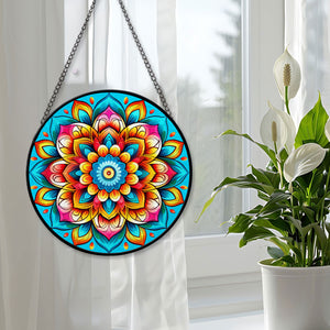 Mandala Stained Glass Suncatcher, Mandala Suncatchers for Windows Stained Glass