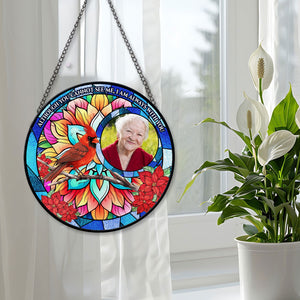 Memorial Stained Glass Suncatcher, Memorial Suncatcher for Windows Stained Glass : Although you cannot see me, I Am always with you