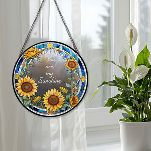 Sunflower Stained Glass Suncatcher : your are my sunshine