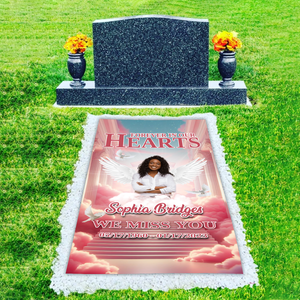 Personalized Memorial Grave Blanket, Custom Memorial Grave Blanket : Forever in our hearts, we miss you