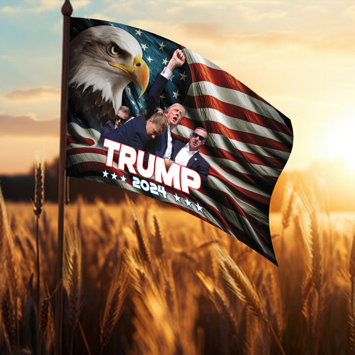 Support Trump 2024 Flag Double-side Printed, Trump House Flag 2024, Trump 45 47 flag, 2024 Trump Flag