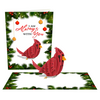Memorial Cardinal Pop up Christmas Card, Cardinal Memorial Christmas Card 3D : i am always with you Cardinal Pop Up