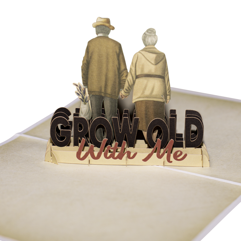 Valentine's Pop Up Card 3D Husband Wife Pop Up Card : Grow Old With Me Pop Up Card