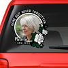 Custom In Loving Memory Sticker Memorial rose white decal car : Gone but never forgotten memorial decal car
