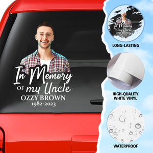 Custom In Memorial Sticker Personal Memory Decal Car :  in memory of my Uncle