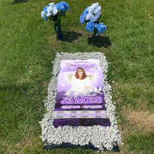 Custom Memorial Grave Blanket : in loving memory of , Forever in our hearts 02