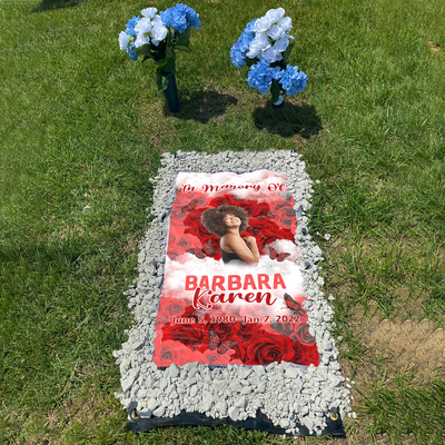 Custom Memorial Grave Blanket : in memory of 08