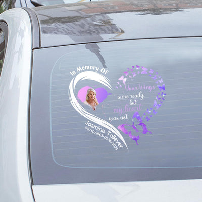 Custom In Loving Memory Sticker Personal Memory Decal Car : In Memory of,  your wings were ready