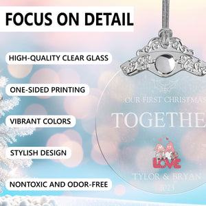 First Christmas Together Glass Ornaments: Elegant Holiday Keepsakes for Newlyweds 2024 - A43