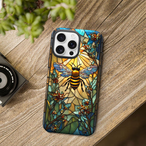 Bee Stained Glass for iPhone 16 Pro Max Case, Bee iPhone 16 Pro Max Case, Bee Phone case, Stained Glass Phone Case