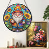 Gnome Stained Glass Suncatcher, Gnome Sunflower Suncatcher for Windows Stained Glass