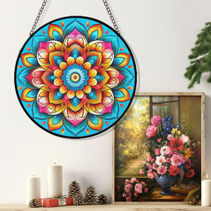 Mandala Stained Glass Suncatcher, Mandala Suncatchers for Windows Stained Glass