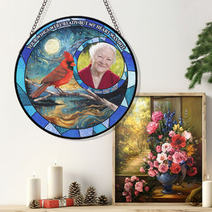 Memorial Stained Glass Suncatcher, Memorial Suncatcher for Windows Stained Glass : your wings were ready