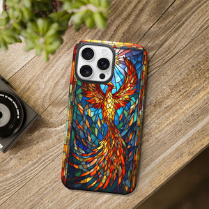 Phoenix Stained Glass for iPhone 16 Pro Max Case, Phoenix iPhone 16 Pro Max Case, Phoenix Phone case, Stained Glass Phone Case 02