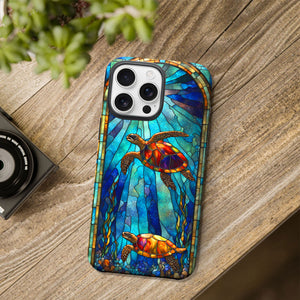 Sea turtle Stained Glass for iPhone 16 Pro Max Case, Sea turtle iPhone 16 Pro Max Case, Sea turtle Phone case, Stained Glass Phone Case