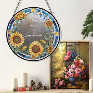 Sunflower Stained Glass Suncatcher : your are my sunshine