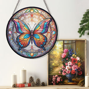 Butterfly Stained Glass Suncatcher, Butterfly Suncatchers for Windows Stained Glass