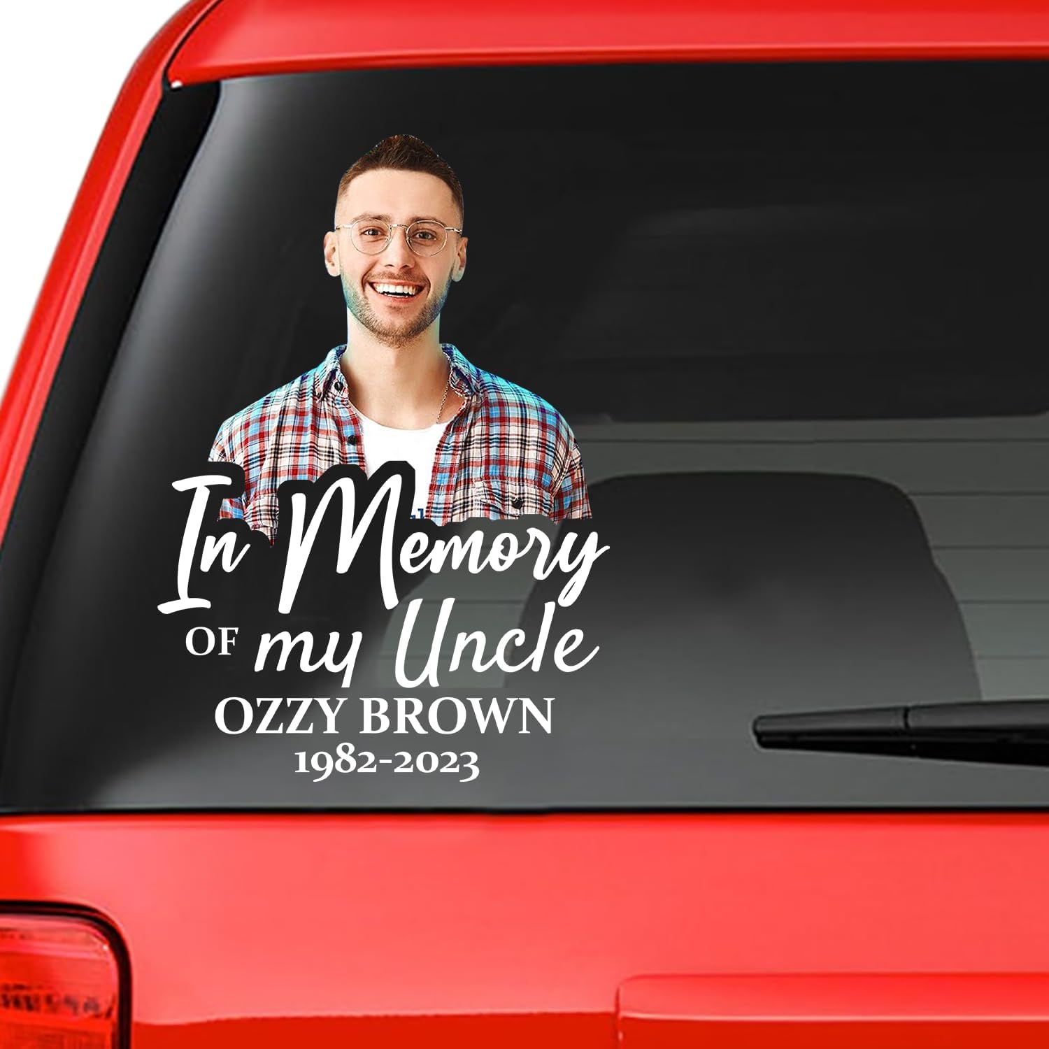Custom In Memorial Sticker Personal Memory Decal Car :  in memory of my Uncle