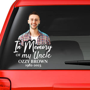 Custom In Memorial Sticker Personal Memory Decal Car :  in memory of my Uncle