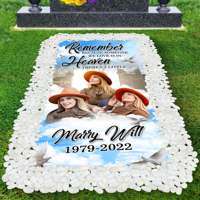 Custom Memorial Grave Blanket :  These are the days to remember because someone we love is in heaven