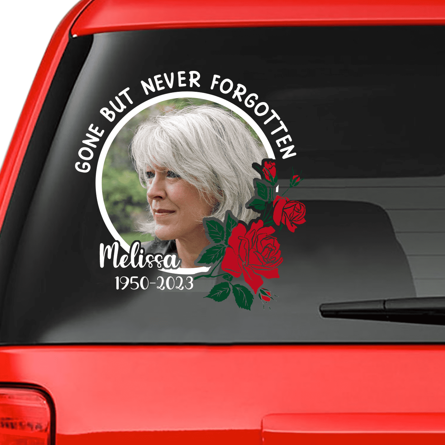 Personalized Memorial Sticker Memory Decal Car : Gone But Never Forgotten